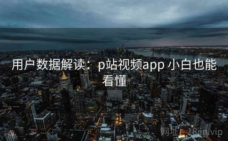 用户数据解读：p站视频app 小白也能看懂